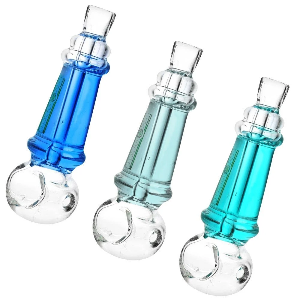 Diamond Glass Glycerin Spoon Pipe | 5" | Colors Vary - New