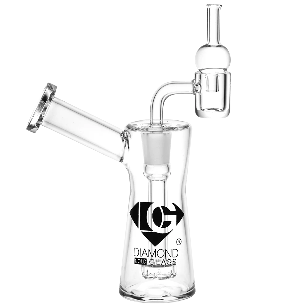 Diamond Glass Gold Rong Mini Dab Rig Set | 5.25" | 14mm F - New
