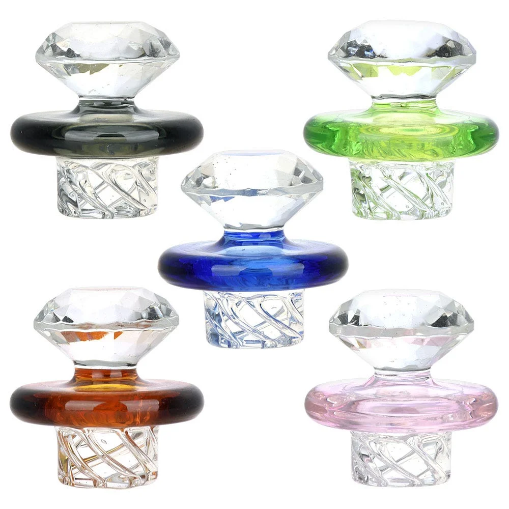 Diamond Vortex Carb Cap | 33mm | Assorted Colors | 5ct Bag - New