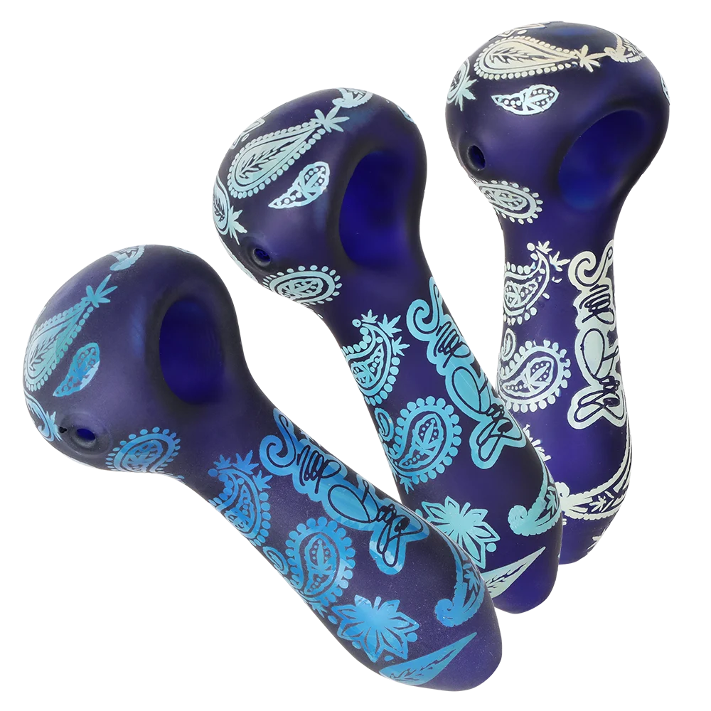 Dogg Lbs Engraved Hazely Glass Spoon Pipe | 4" | Colors Vary - New