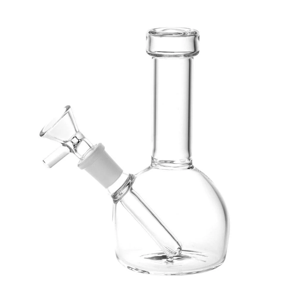 Mini Dome Base Glass Beaker Water Pipe | 5.25" | 14mm F | Clear - New