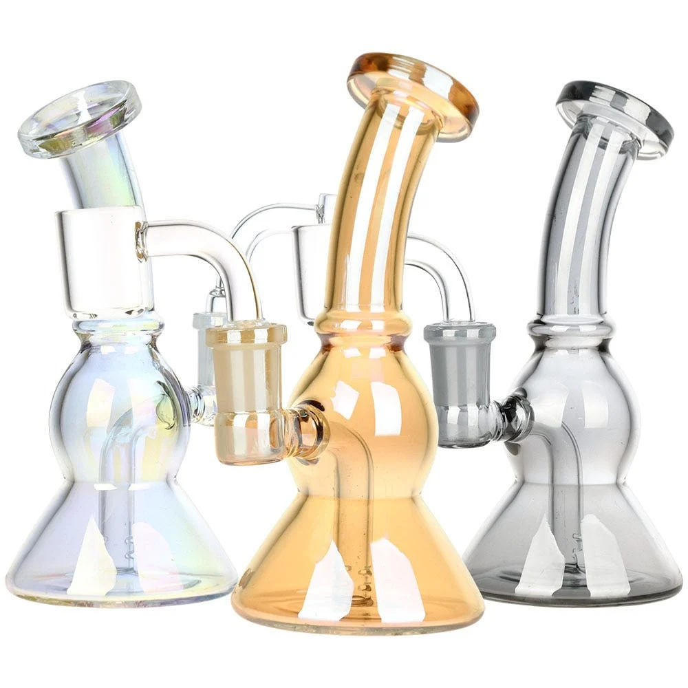 Ease Your Mind Mini Glass Dab Rig | 5.75" | 14mm F | Colors Vary - New