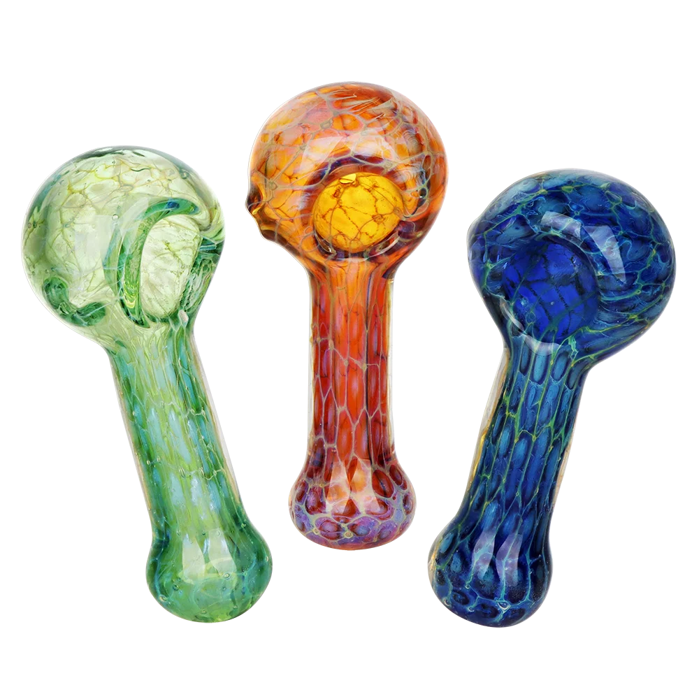 Ethereal Threads Glass Spoon Pipes | 4" | Assorted Colors | 3ct Bundle - New