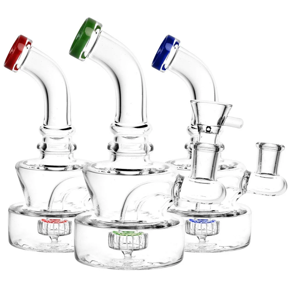 Mini Fat Bottom Glass Water Pipe | 6" | 14mm F | Colors Vary - New