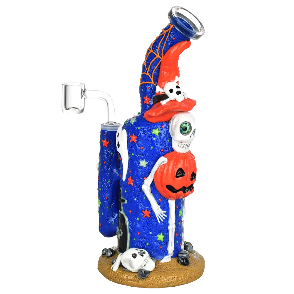 Frightening Fiesta Glow 3D Painted Dab Rig | 9.5" | 14mm F - New