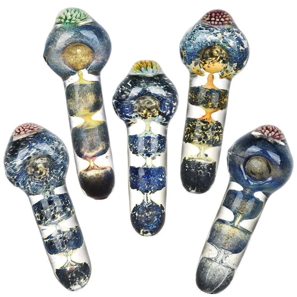 Layers Of Earth Frit Glass Spoon Pipe | 4.5" - New