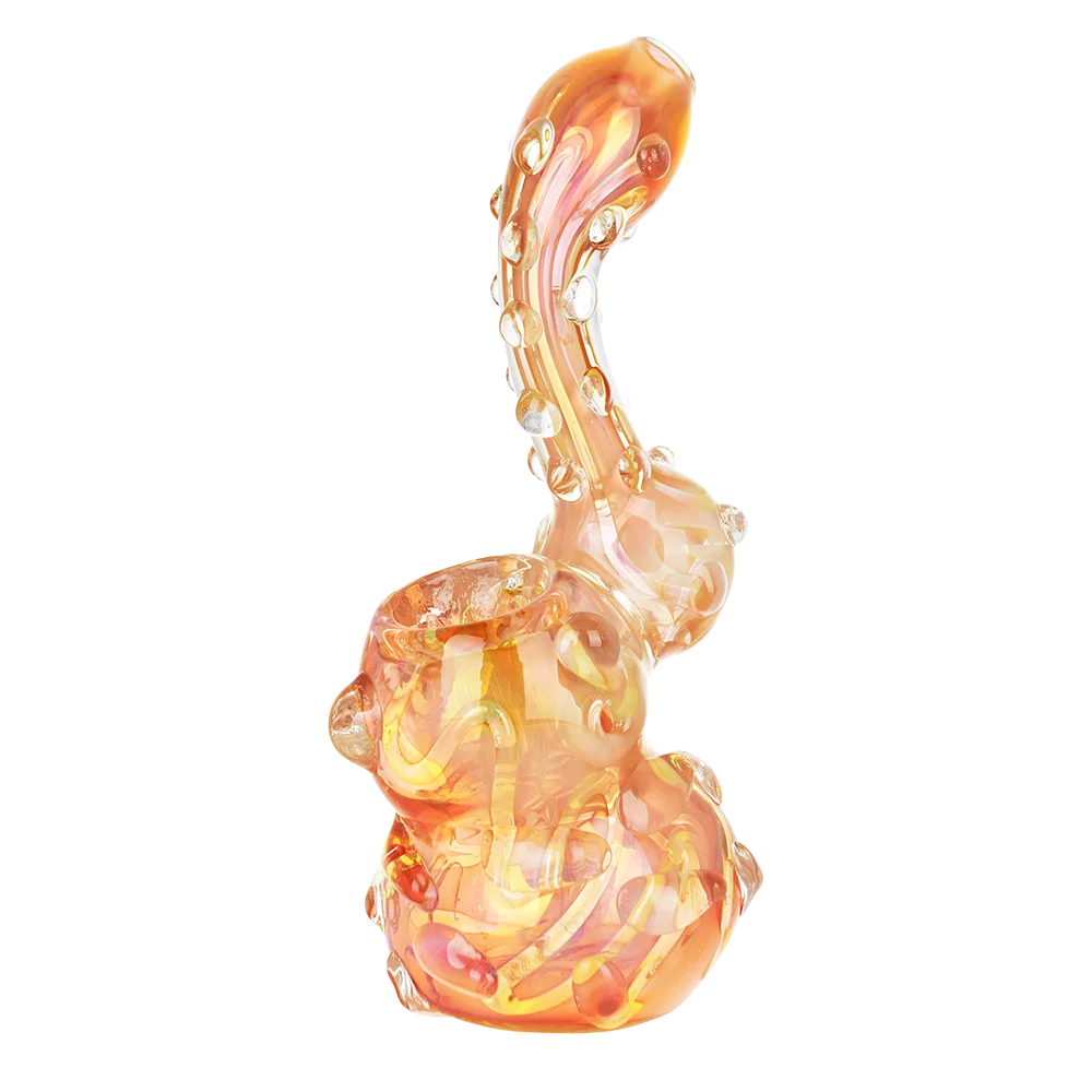 Full Blown Marble Golden Bubbler | 5.75" - New
