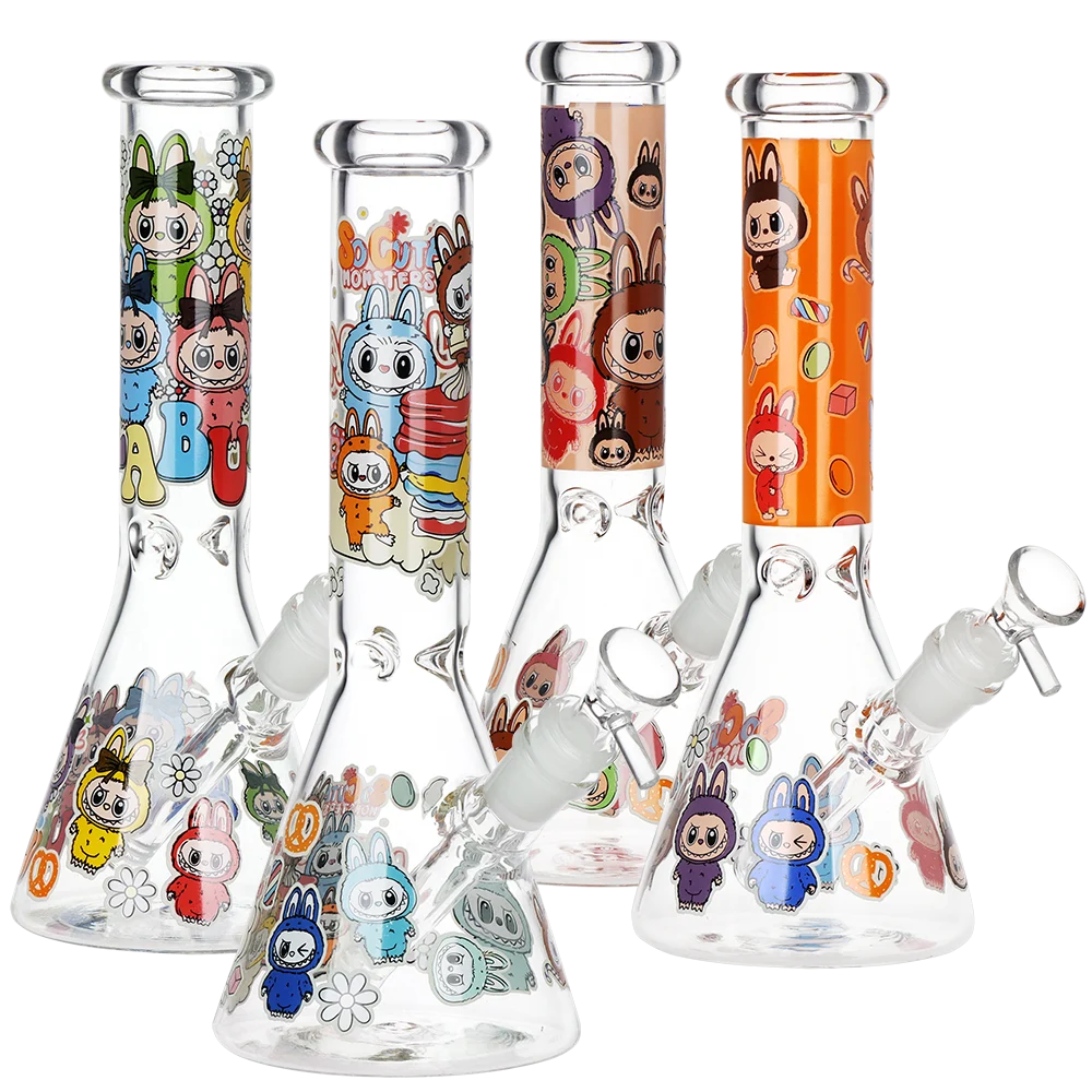 Funny Animal Beaker Glass Water Pipe | 9.75" | 14mm F | Designs Vary - New