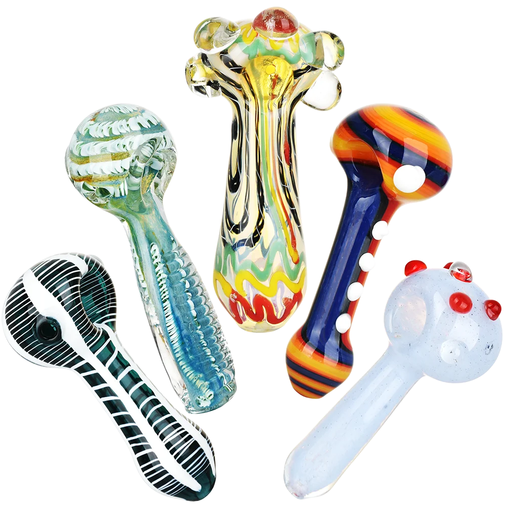 Future Shock Glass Spoon Pipe Assortment | 4.5" to 5.25" | 20ct Bundle - New