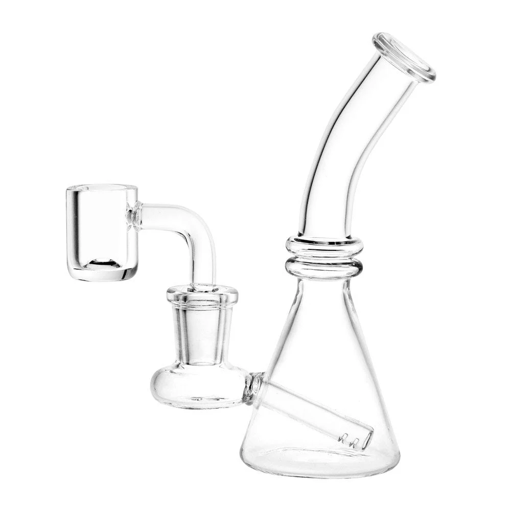 Mini Bent Neck Glass Beaker Dab Rig | 5" | 14mm F - New