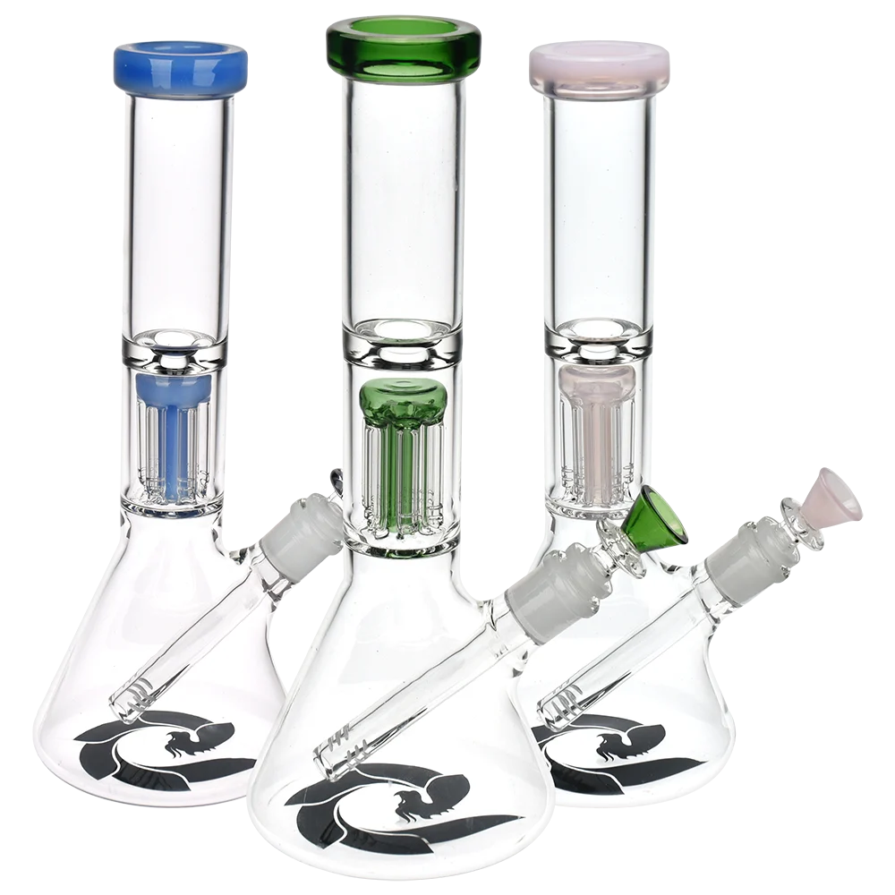Glass House Flathead Perc Beaker Water Pipe | 12" | 14mm F - New