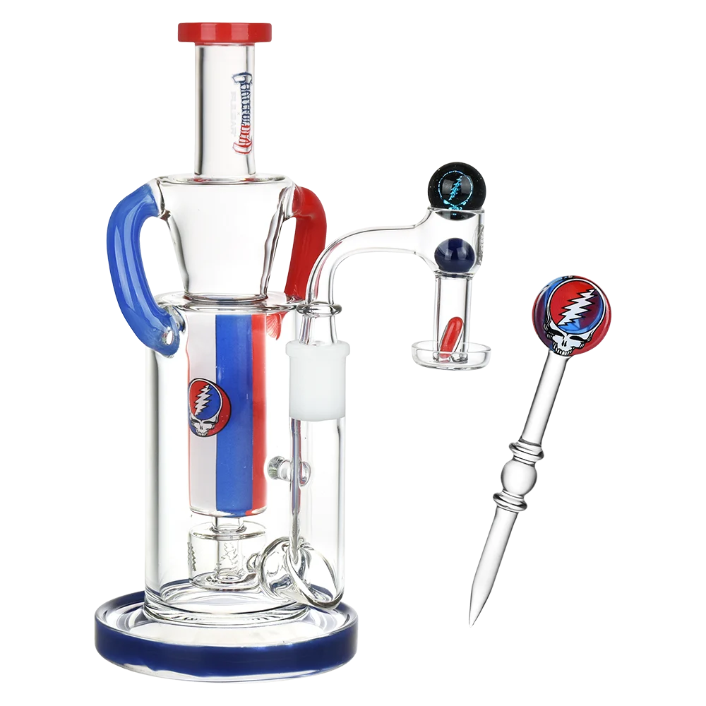 Grateful Dead x Pulsar Cascade Waterfall Glass Recycler Rig Set | 9" | 14mm F - New