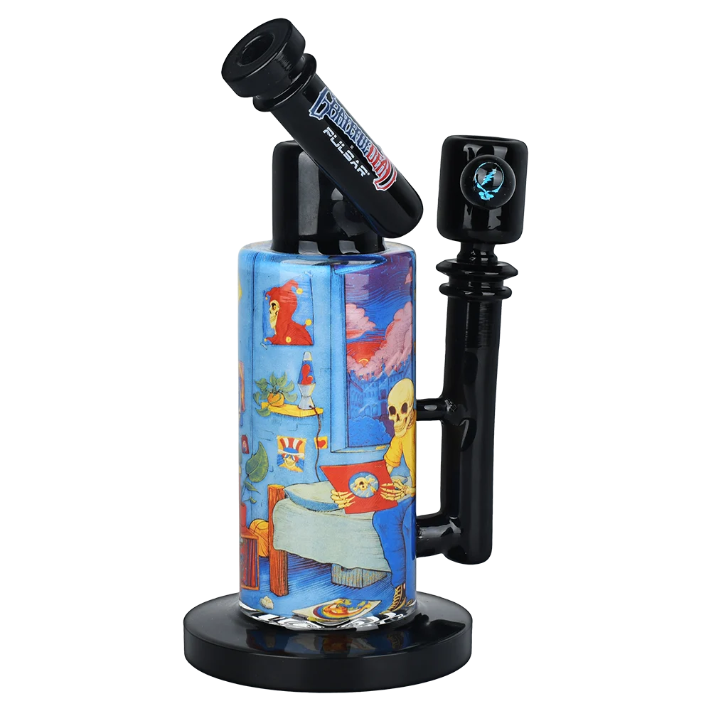 The Grateful Dead x Pulsar Inside Print Glass Water Pipe | Deadhead Dorm | 8.5" | 14mm F - New