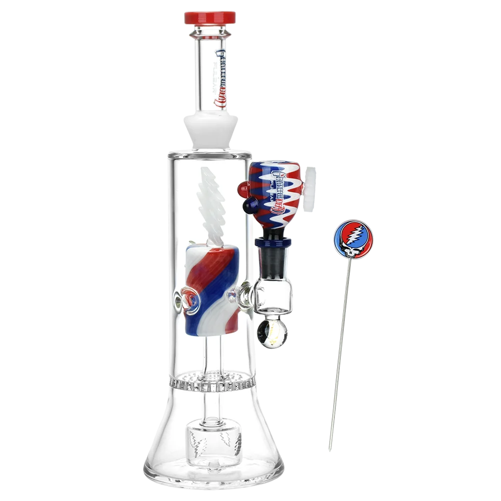 The Grateful Dead x Pulsar Lightning Bolt Glass Water Pipe | 11.25" | 14mm F - New