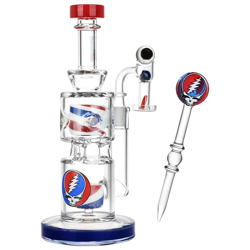 Grateful Dead x Pulsar Stealied Out Dab Rig Set | 9" | 14mm F - New