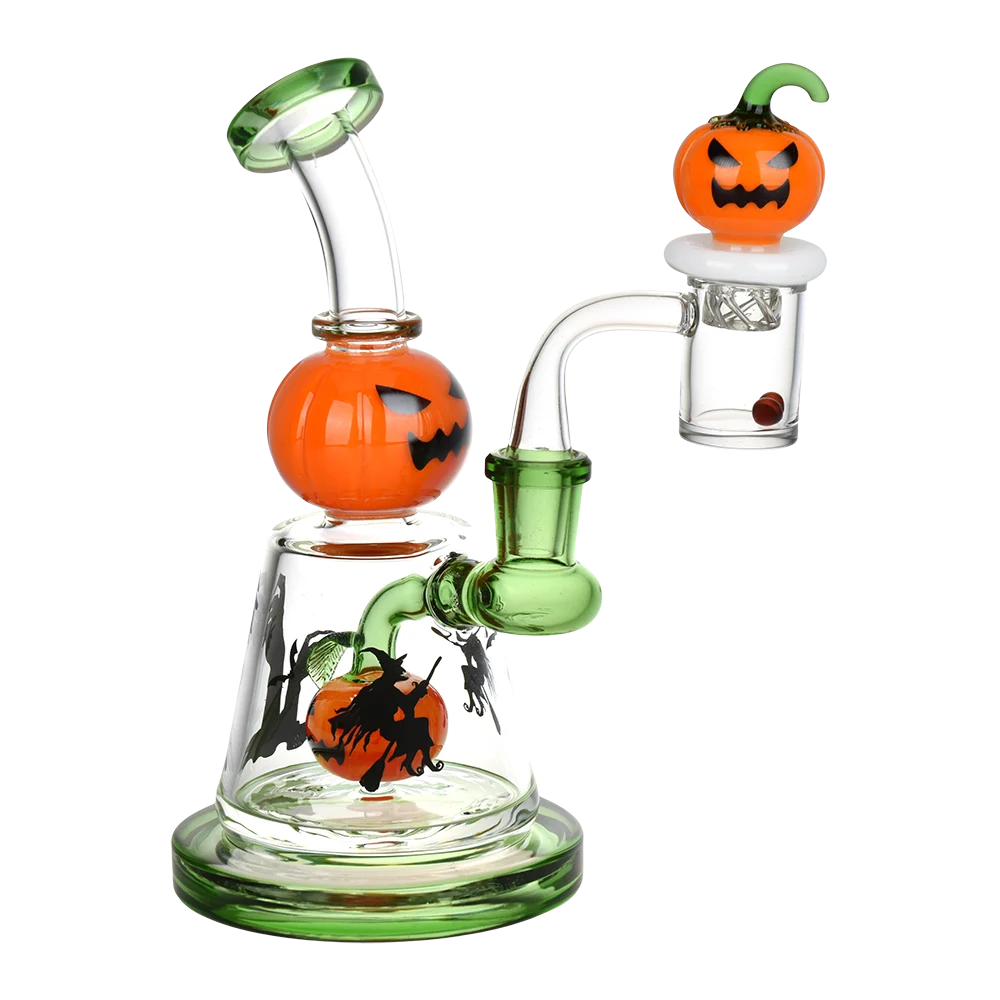 Halloween Ball Glass Dab Rig Set | 6.75" | 14mm F - New