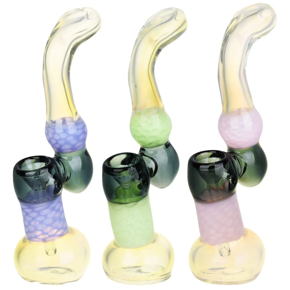 Happenin' Honeycomb Glass Sherlock Bubbler | 6.5" | Colors Vary - New