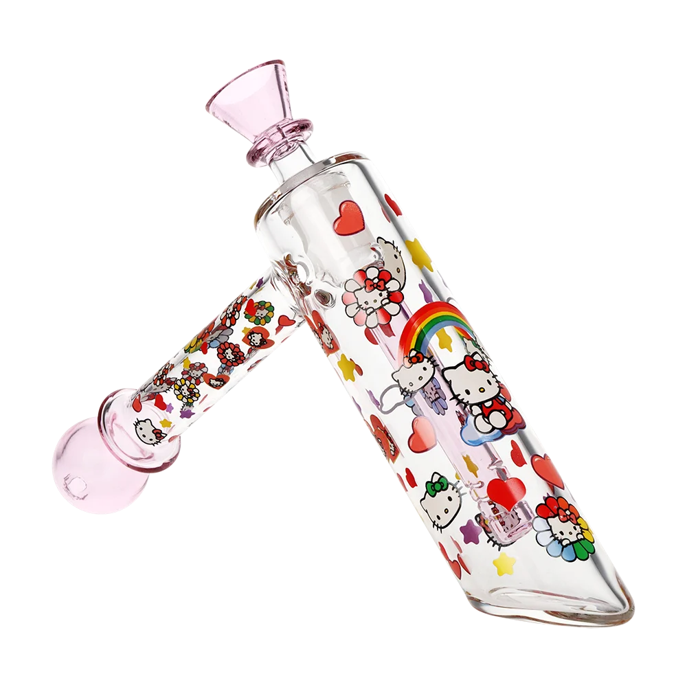 Happy Feels Kitty Glass Bubbler | 6" | 14mm F - New