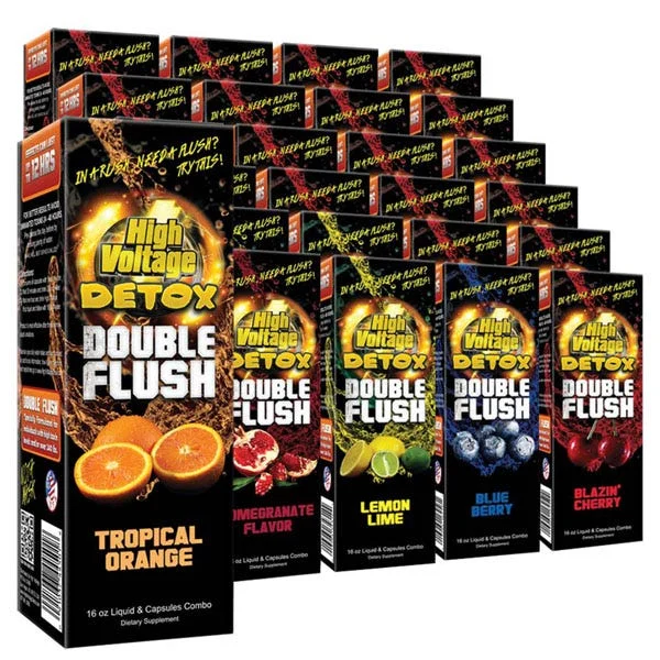 High Voltage Detox Double Flush | 16oz | Assorted Flavors | 24ct Case - New