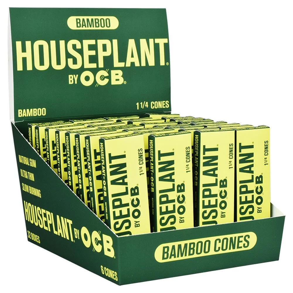 Houseplant by OCB Bamboo Cones | 1 1/4 | 6pc | 32pk Display - New