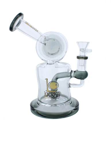 7.8 Inch DJ Water Pipe Lookah Glass Black & Clear