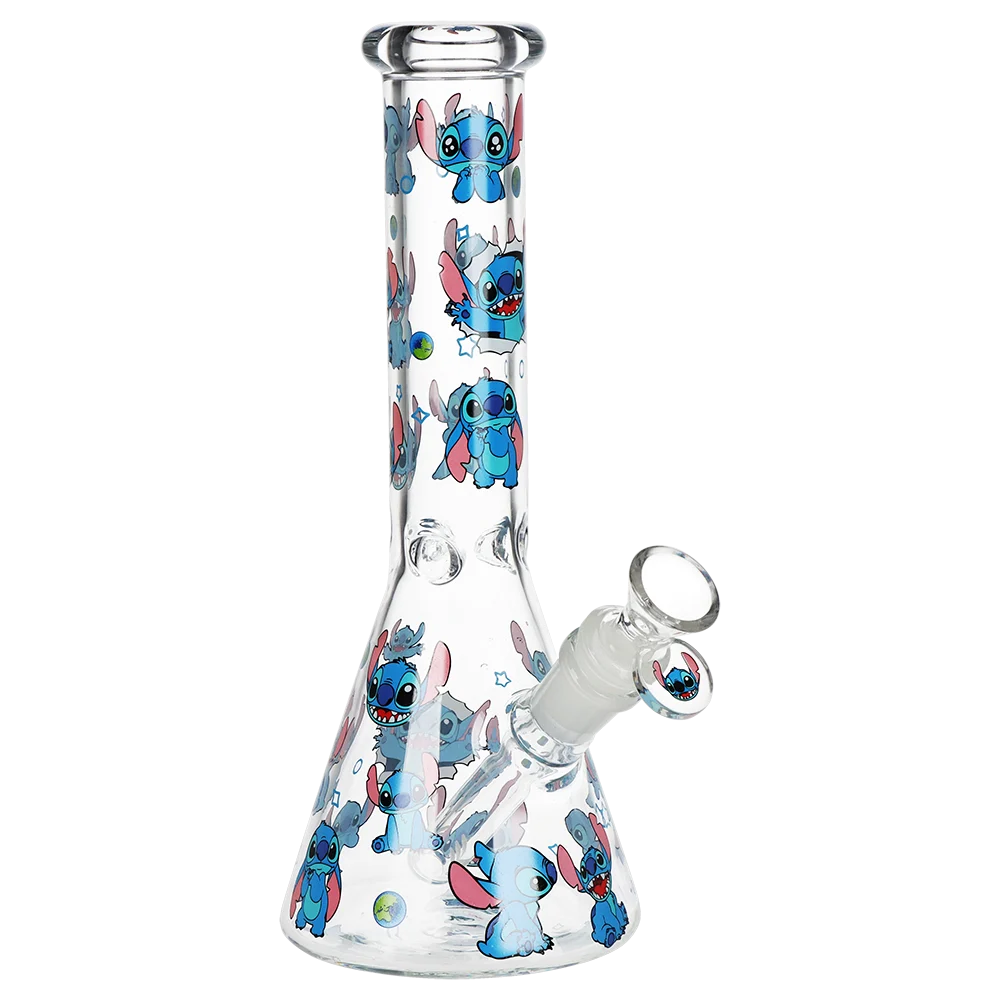 Little Blue Creature Beaker Glass Water Pipe | 10" | 14mm F - New