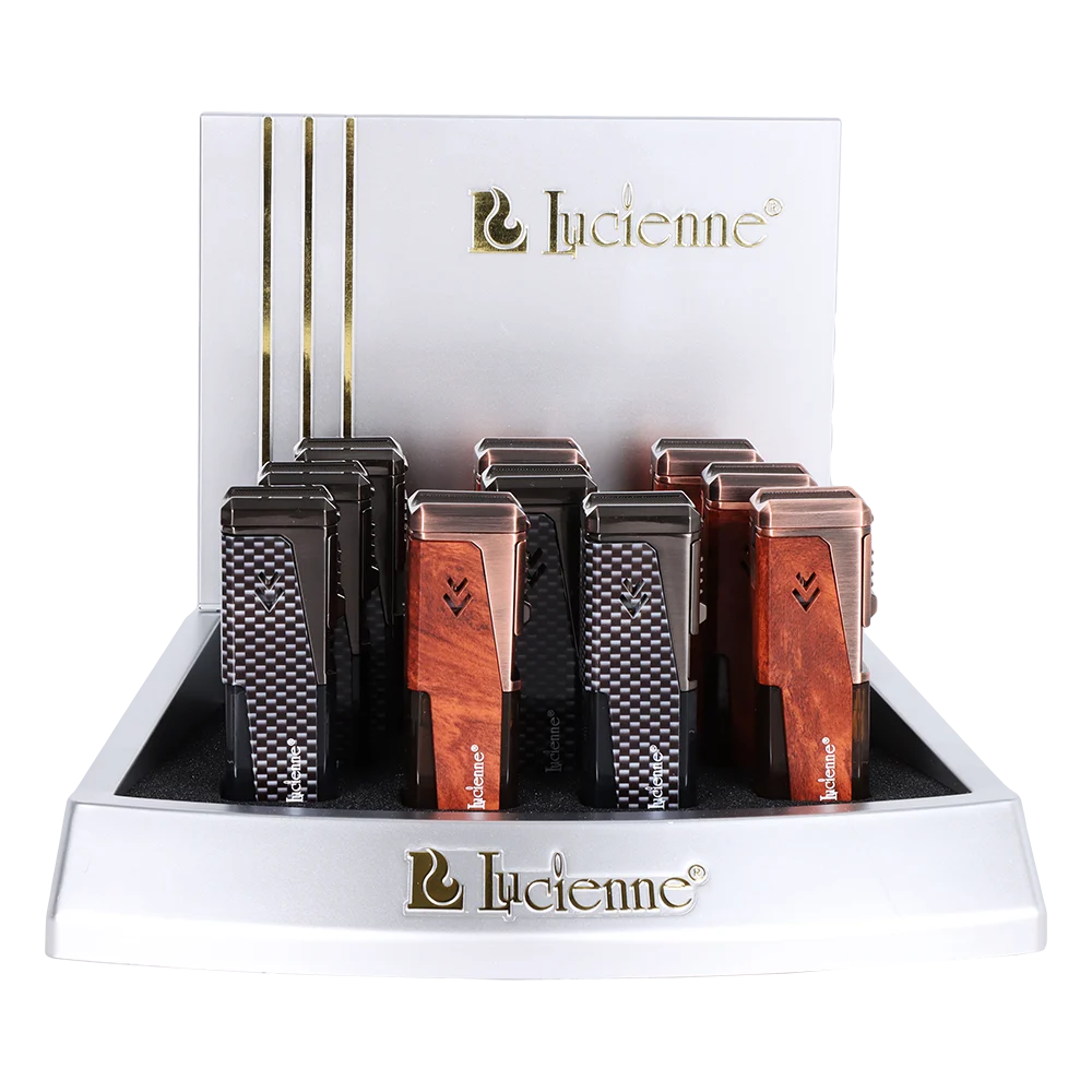 Lucienne ZD101 Quad Jet Torch Lighter | 3.5" | Assorted Colors | 10ct Display - New