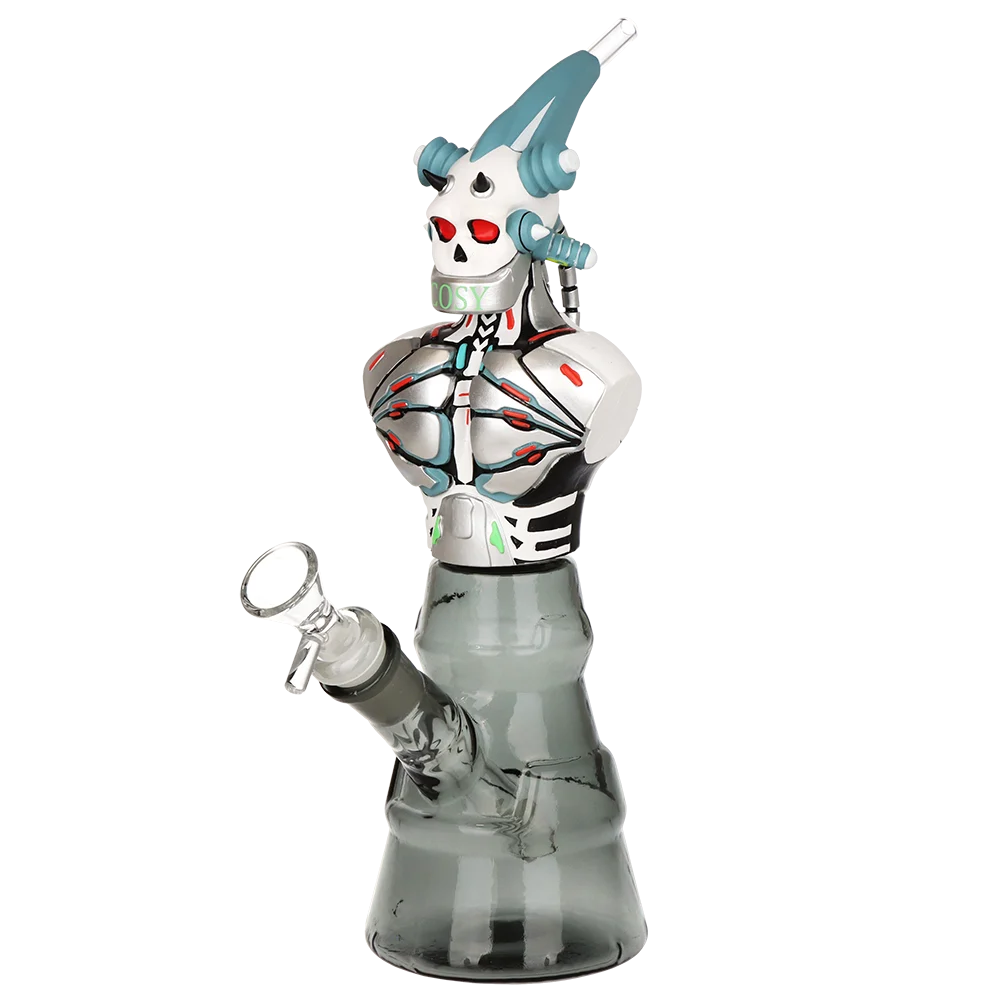 Mechanical Skeleton Glass & Vinyl Water Pipe | 10.5" | 14mm F - New