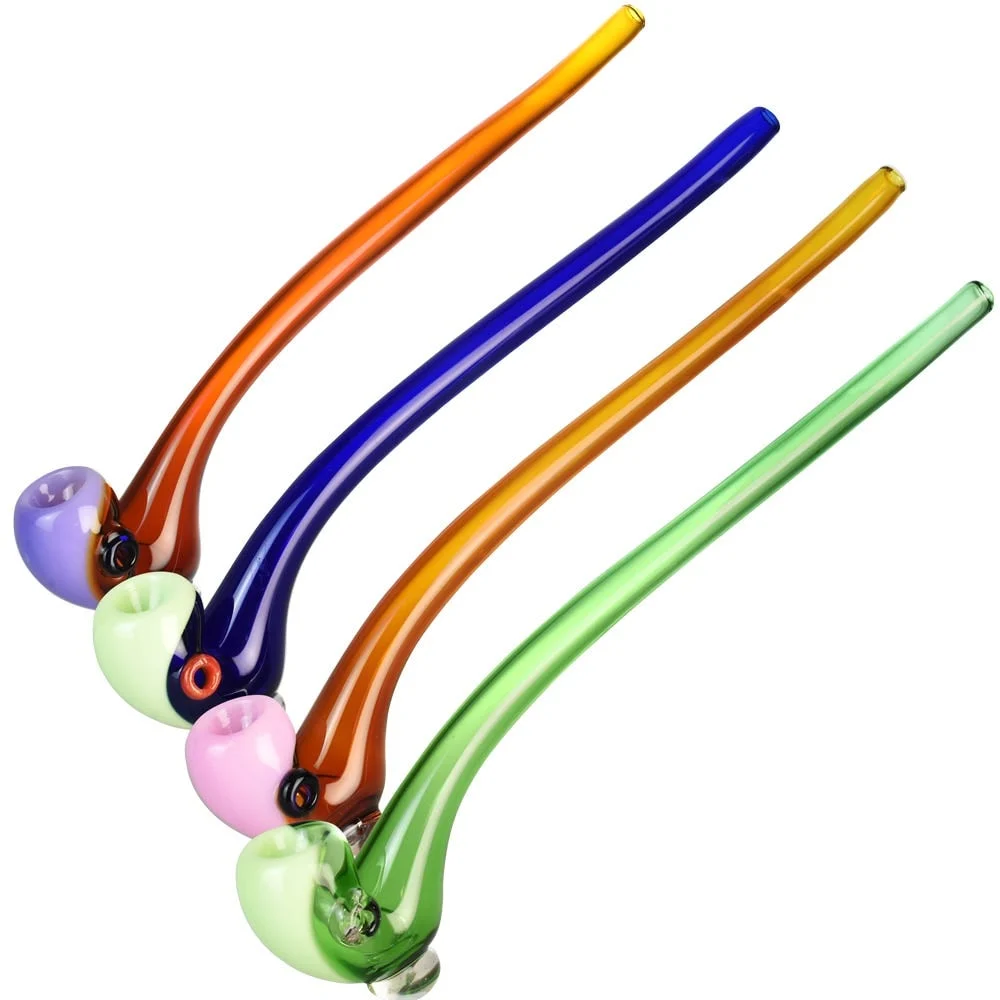 Mellow Wizard Glass Sherlock Pipe | 10.5" | Colors Vary - New