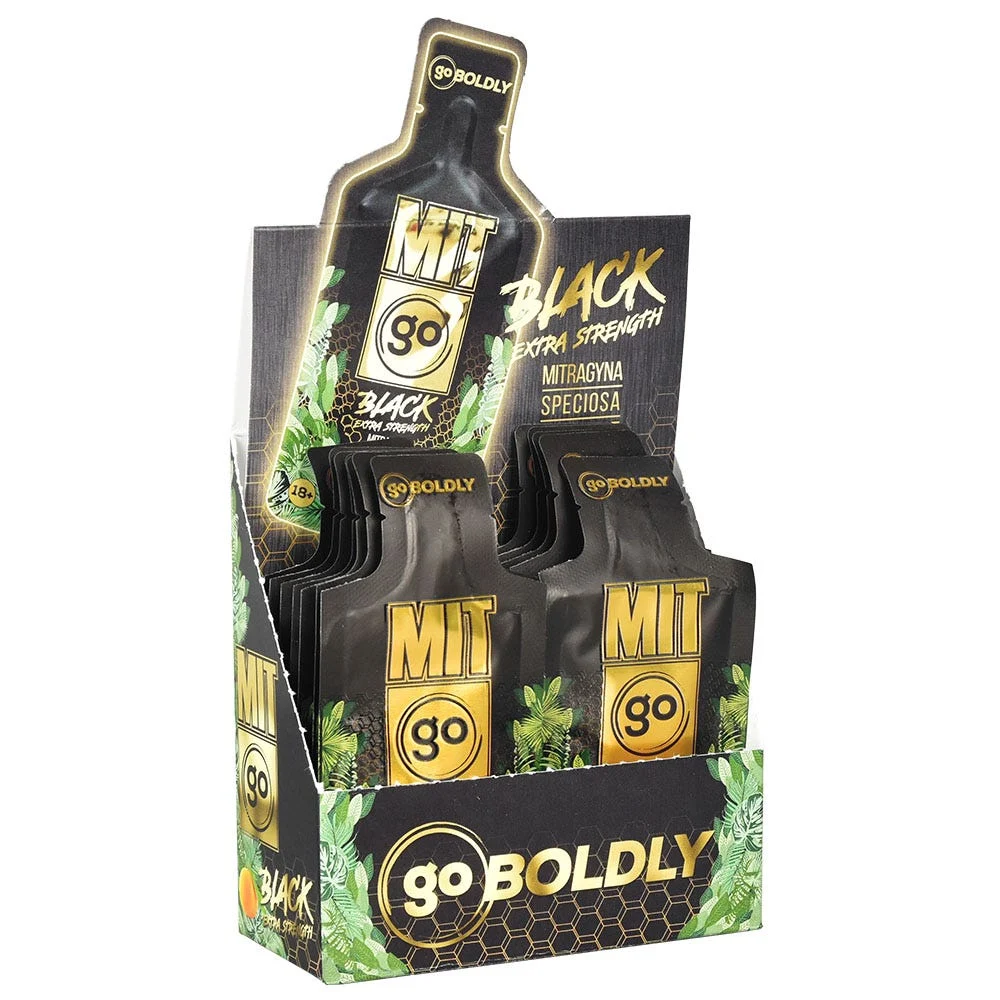 MITgo Black Extra Strength Kratom Gel | 0.5oz | 12ct Display - New