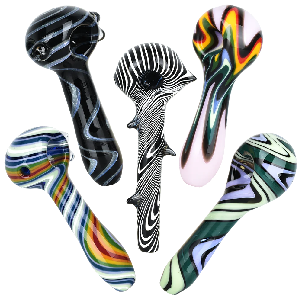 Mixed Illusions Glass Spoon Pipe Assortment | 4.5" to 5.5" | 10ct Bundle - New