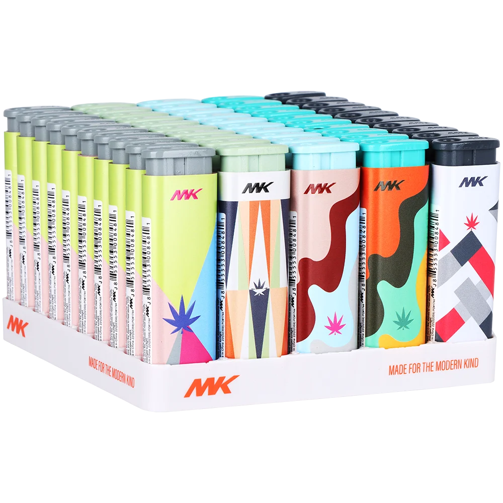 MK Lighter Cultivate Series Jet Pocket Lighter | Hydro | Assorted Designs | 50ct Display - New