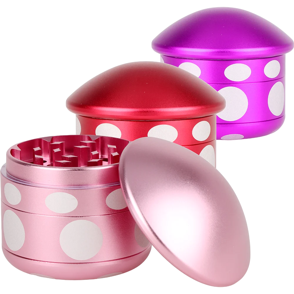 Mushroom Aluminum Grinder | 4pc | 2.2" | Colors Vary - New
