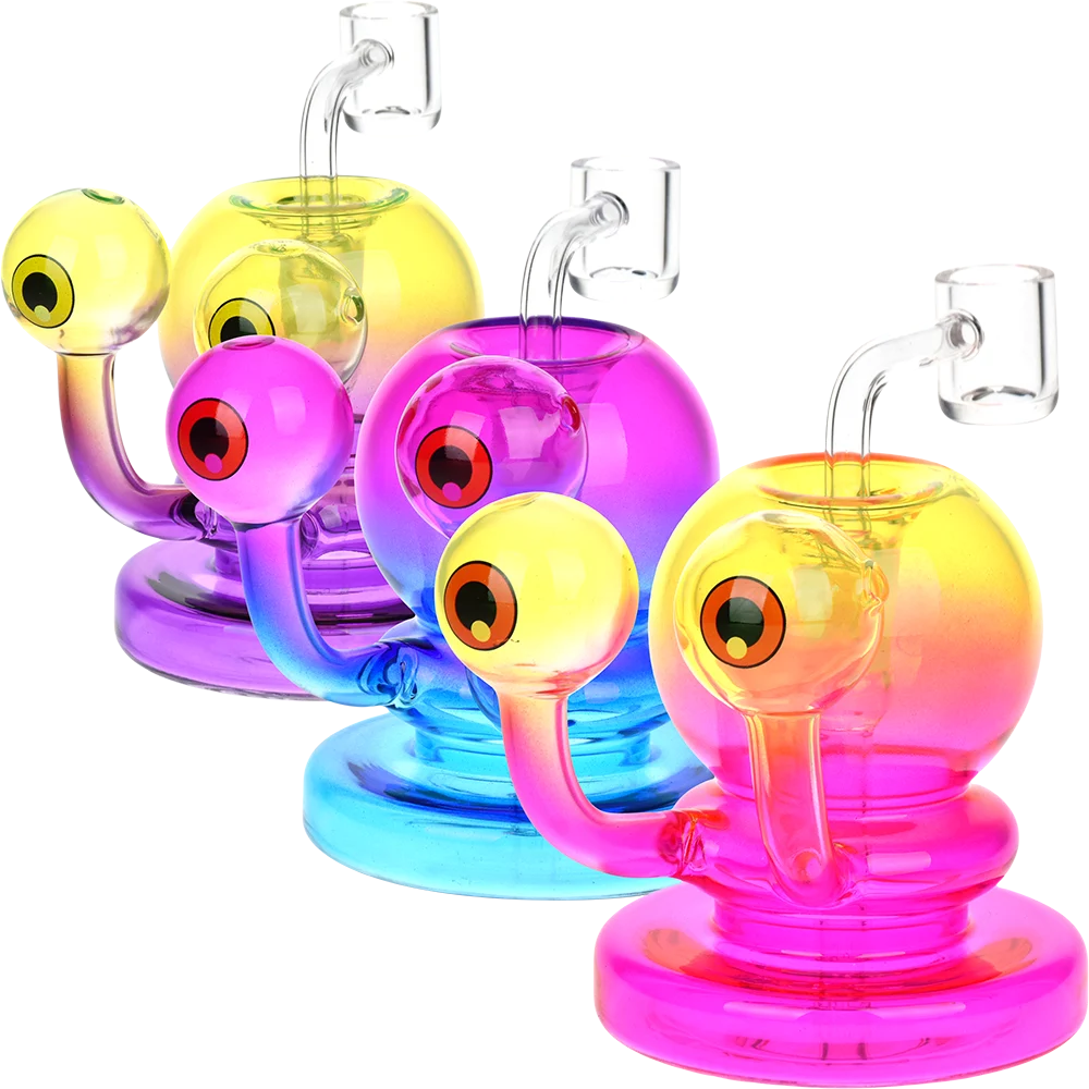 Neon Beastie Glass Dab Rig | 4" | 14mm F | Colors Vary - New