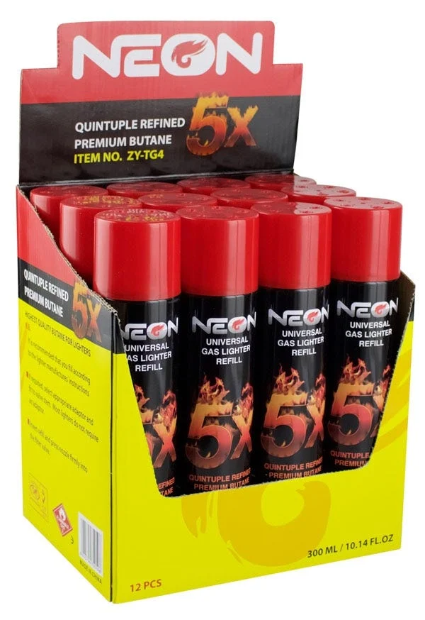 NEON Butane | 5x Refined | 300mL | 12ct Display - New