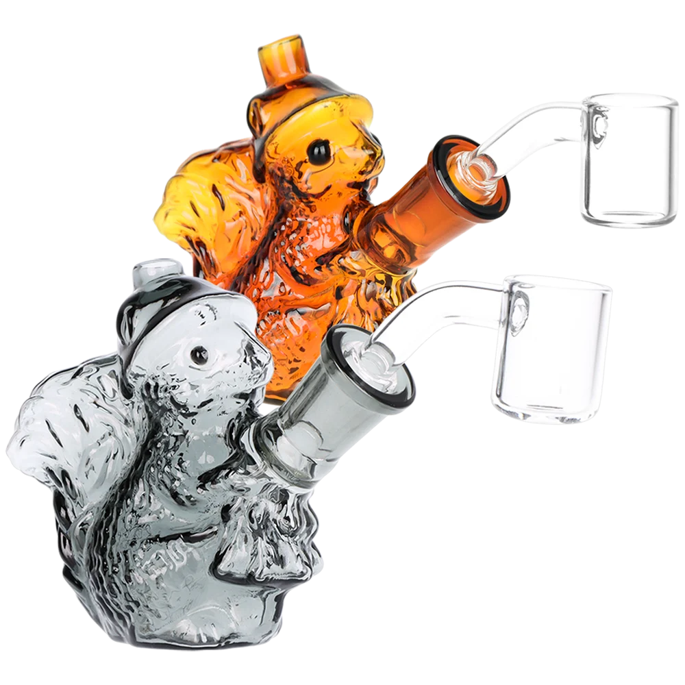 Mini Nuts For Dabs Squirrel Glass Dab Rig | 3.5" | 14mm F - New