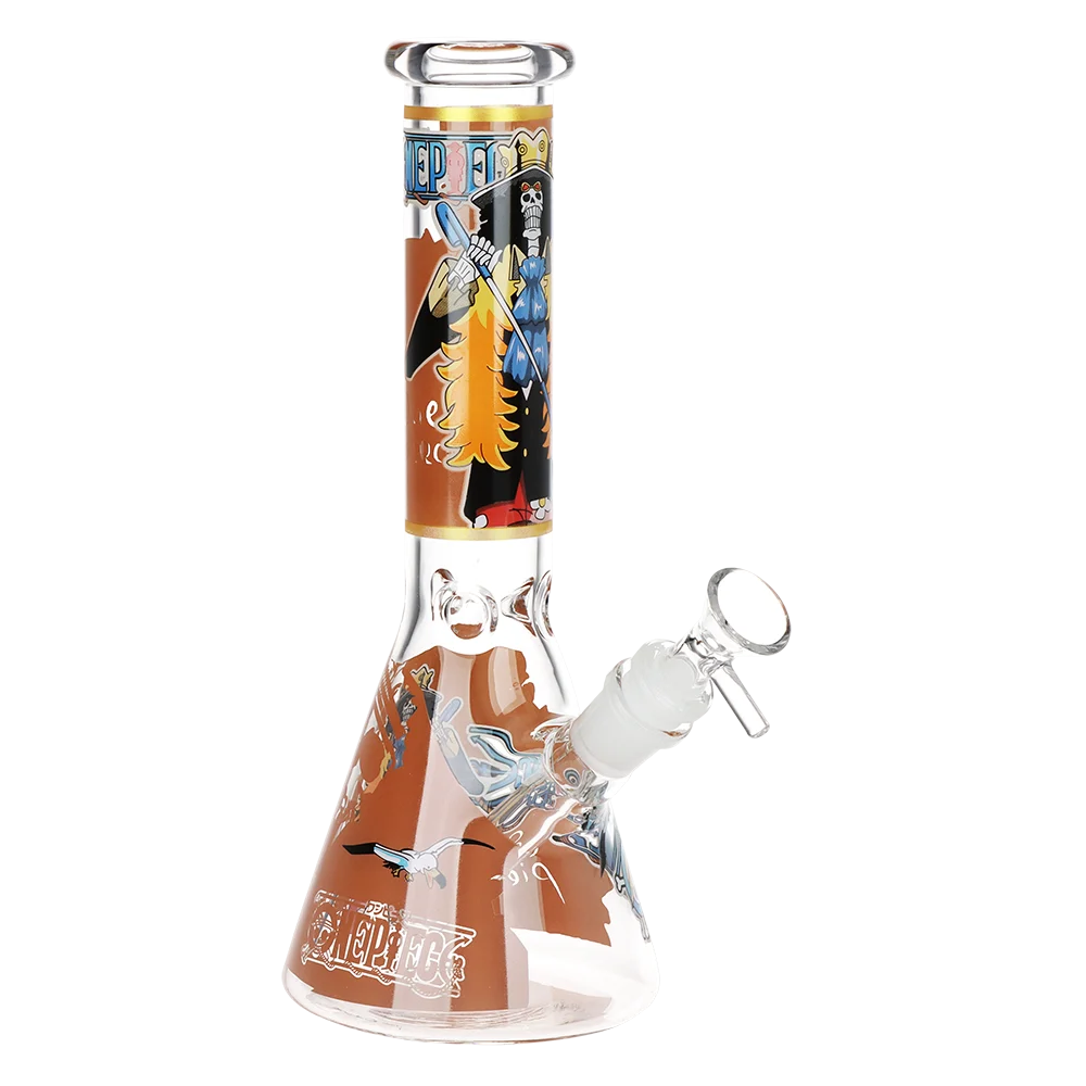 One Treasure Beaker Glass Water Pipe | 3 Blade | 10" | 14mm F - New