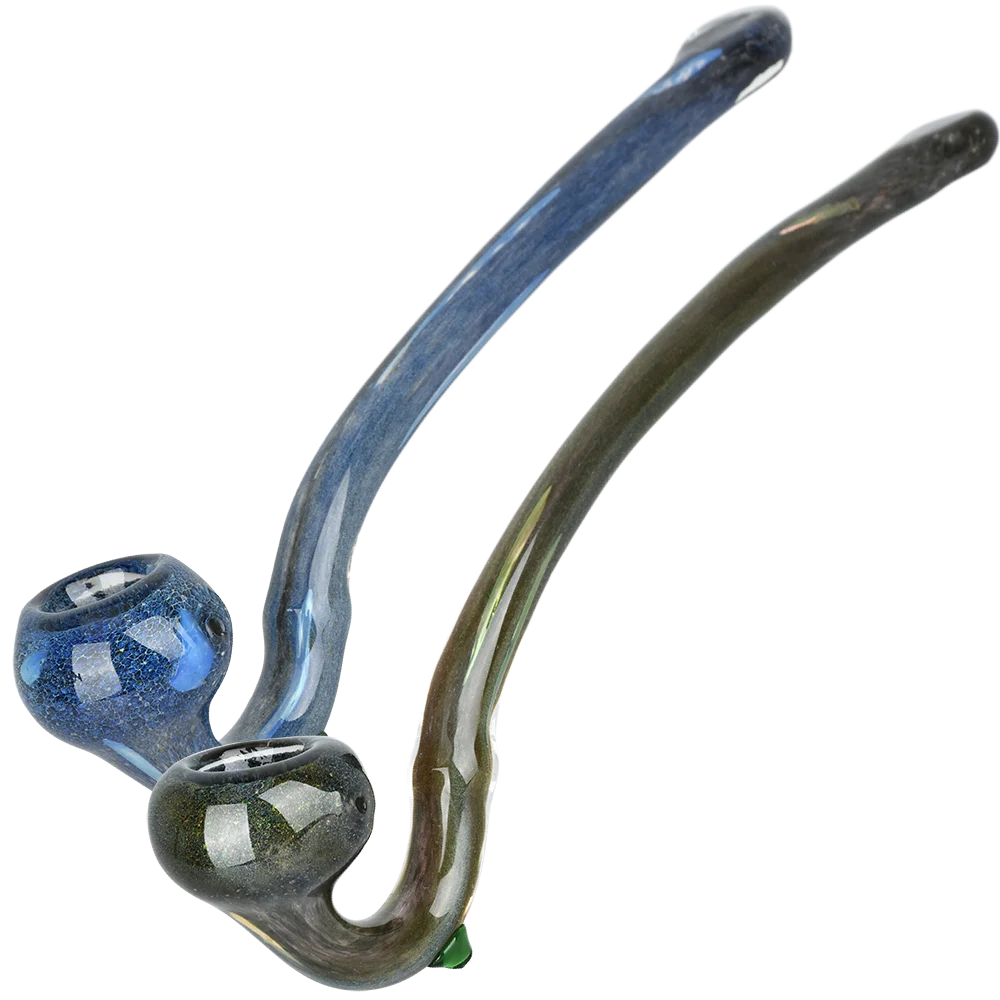 Organic Life Frit Glass Sherlock Pipe | 8.5" - New