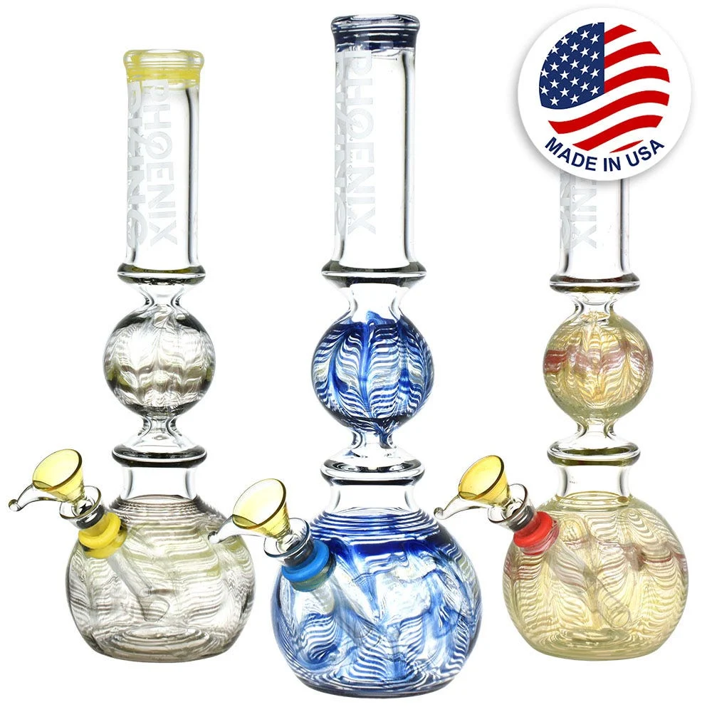 Phoenix Rising Bubble Ball Water Pipe | 10.75" | Colors Vary - New