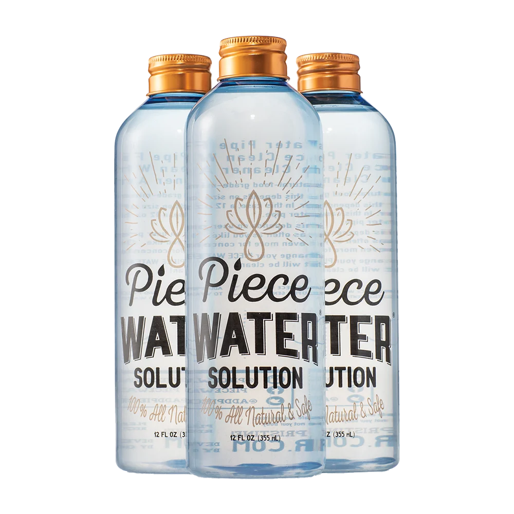 Piece Water | Water Pipe H2O Replacement | 12oz | 24ct Case - New