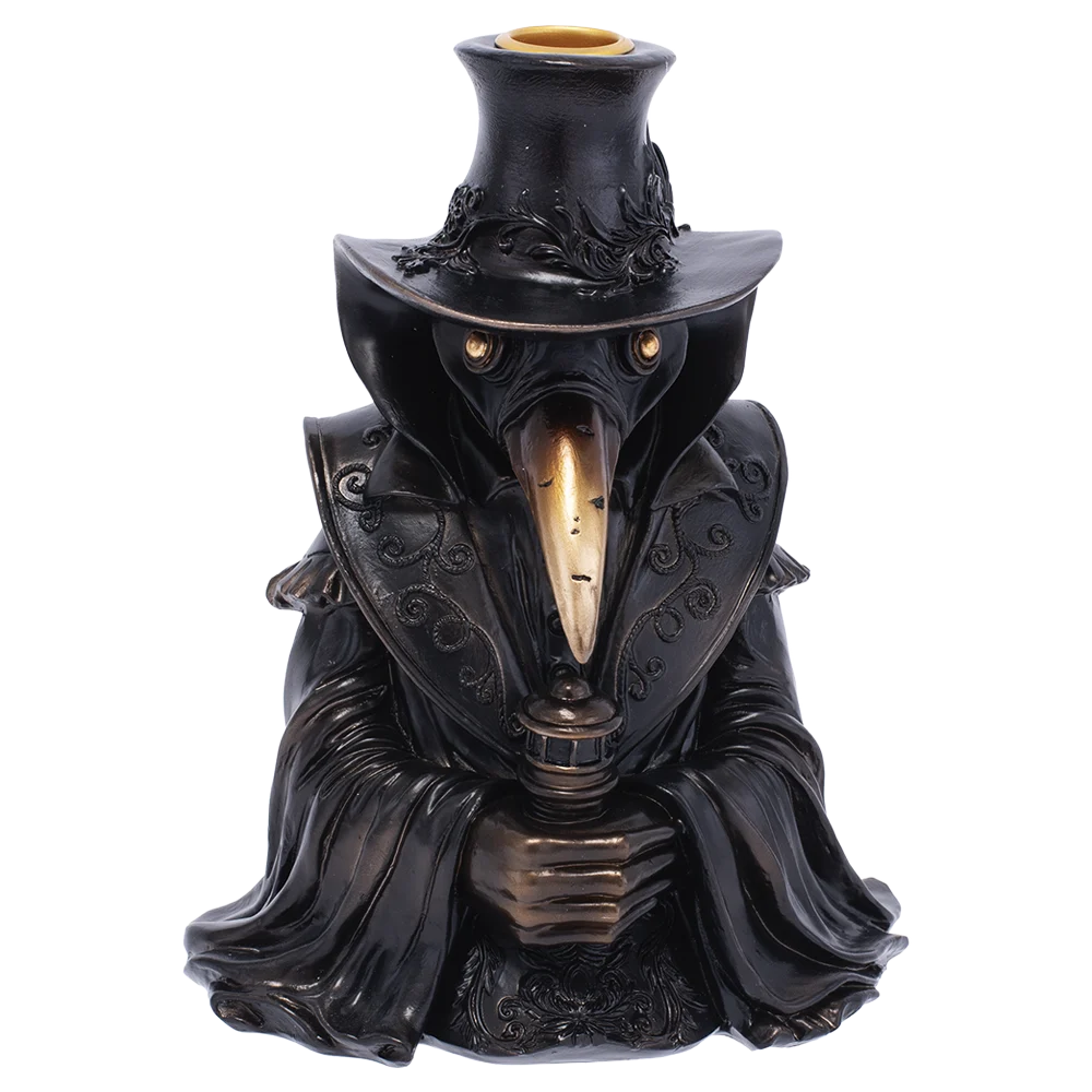 Plague Doctor Backflow Cone Incense Burner | 7" - New