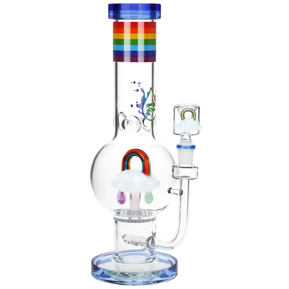 Pulsar Acid Rainbows Bubble Base Glass Water Pipe | 12.75" | 14mm F - New