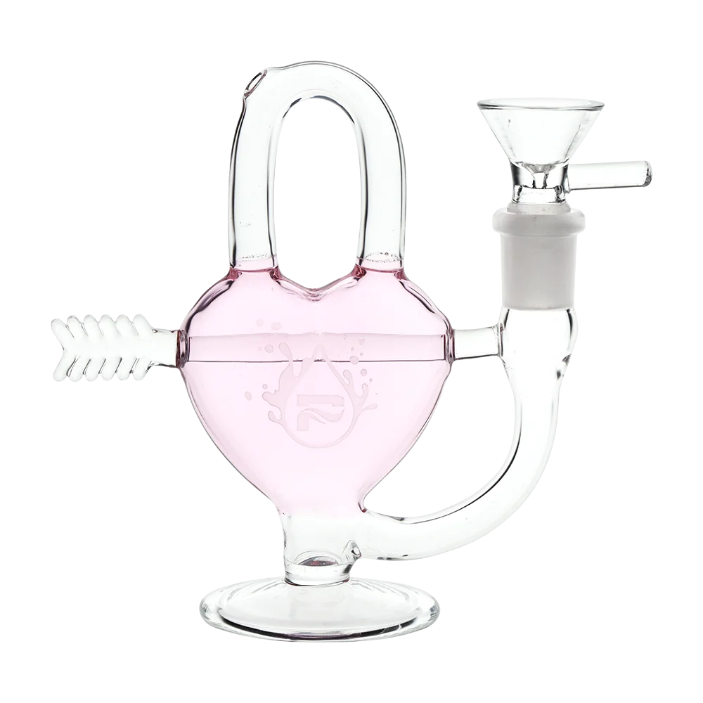 Pulsar Arrow Heart Glass Water Pipe | 5" | 14mm F - New