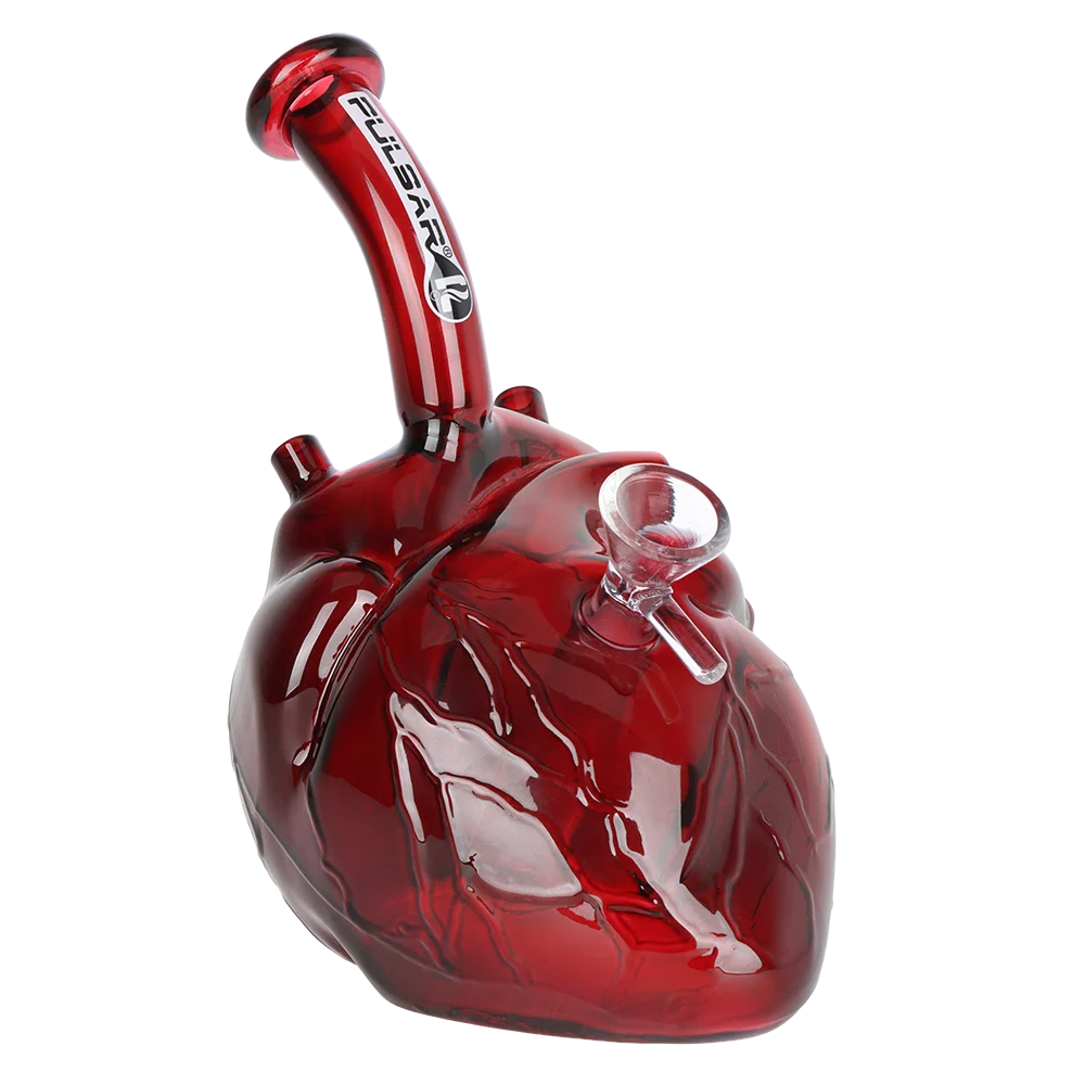 Pulsar Be Still My Heart Glass Water Pipe | 6.5" | 14mm F - New