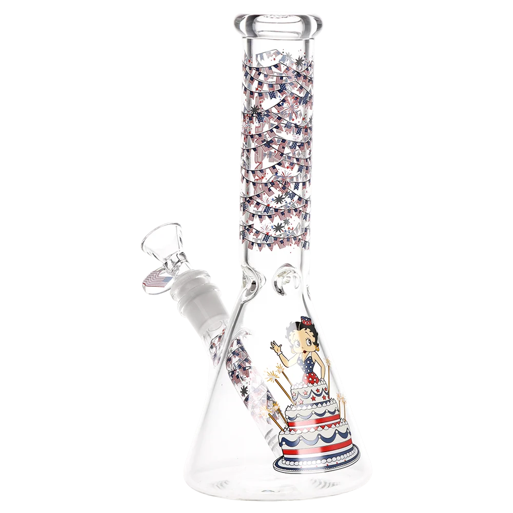 Pulsar Betty in Cake Beaker Glass Water Pipe | 9.75" | 14mm F - New