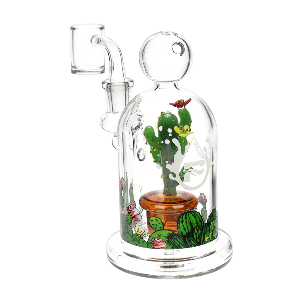 Pulsar Cactus Terrarium Glass Dab Rig | 6" | 14mm F - New