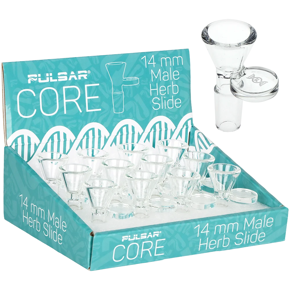 Pulsar CORE Glass Herb Slide | 14mm M | 12ct Display - New