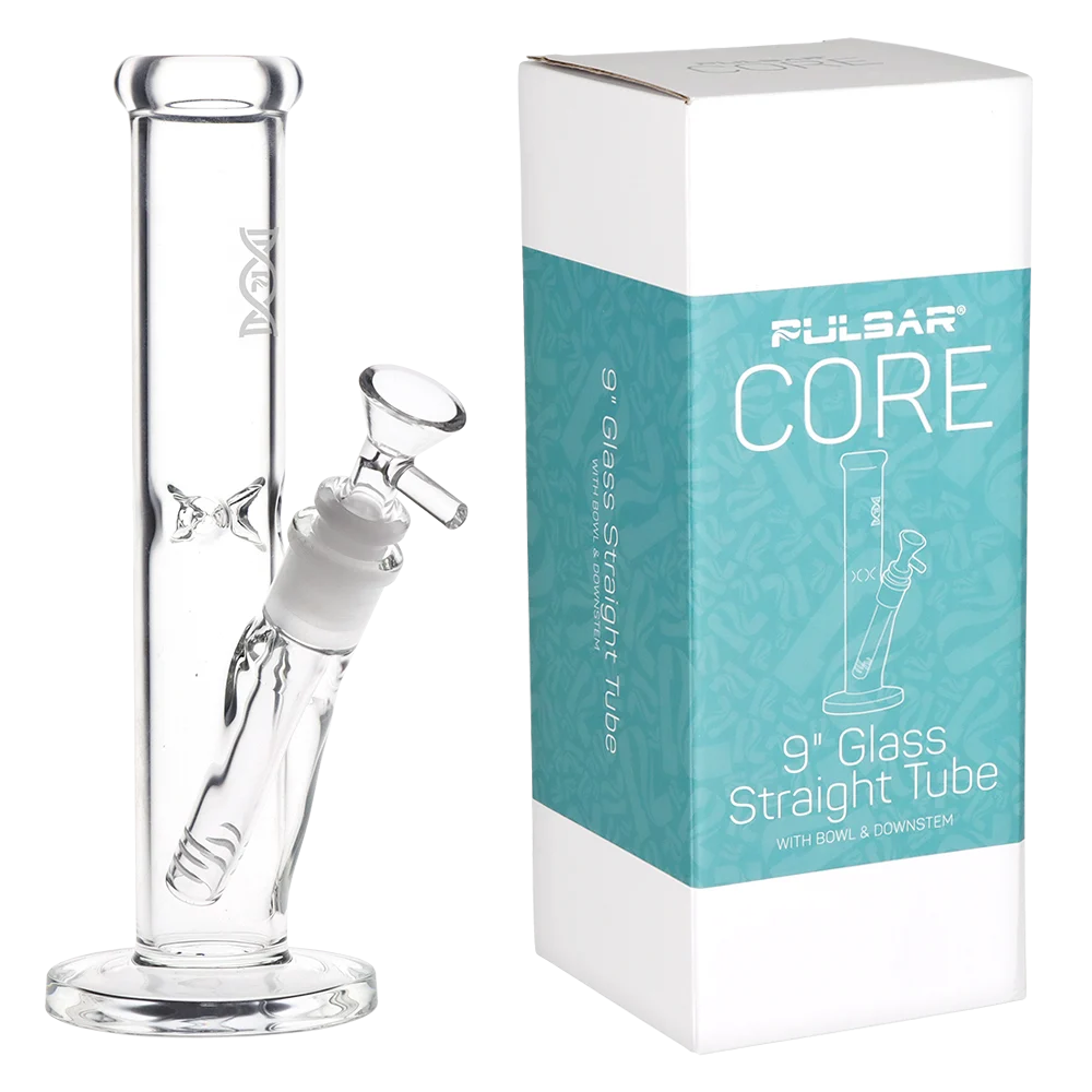 Pulsar CORE Straight Tube Glass Water Pipe | 9" | 14mm F - New
