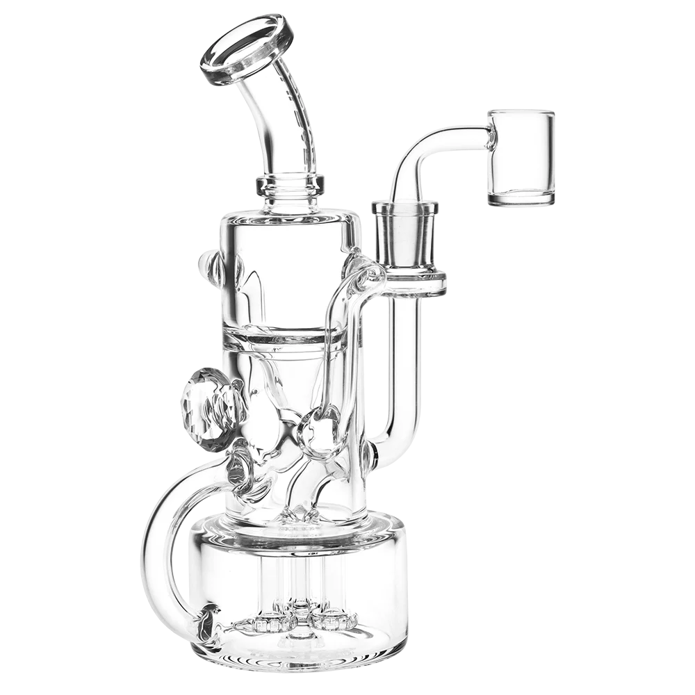 Pulsar Debonaire Diamond Triple Perc Glass Recycler Dab Rig | 9" | 14mm F - New