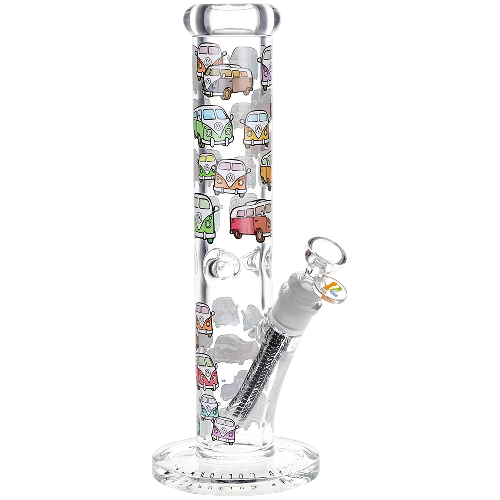 Pulsar Design Series Straight Tube Glass Water Pipe | V-Dubz | 12" | 14mm F